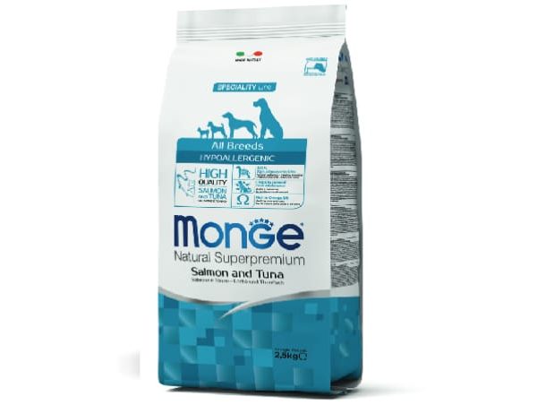 מונג בוגר כל הגזעים היפואלרגני סלמון וטונה