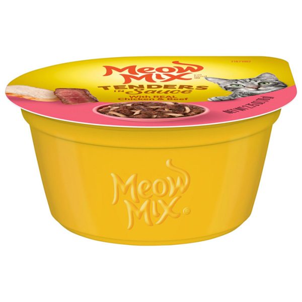 מיאו מיקס מעדן טנדרס עוף ובקר ברוטב 78 גרם