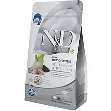 מזון יבש לכלבים N&D 1.5 ק"ג לגורים מגזעים קטנים עם פרווה לבנה