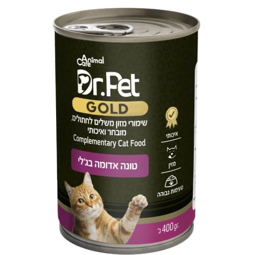 דר. פט גולד טונה אדומה בג'לי לחתול 400 גרם