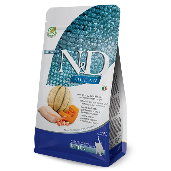 N&D חתול בוגר אושן קוד דגנים ותפוז 1.5 ק"ג
